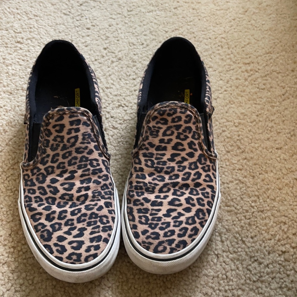 Vans Cheetah Print Asher Slip Ons